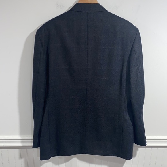 Oscar De La Renta suit coat 2 button closure sz 44 regular lambswool & cashmere - Picture 6 of 6